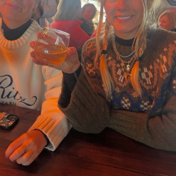 ISO ME+EM Olive Green Alpaca Cotton Jacquard Jumper - Picture 3 of 6